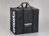 Large carry bag for 1/8 RC vehicles with protective compartments, padded handles, and Kyosho logo.