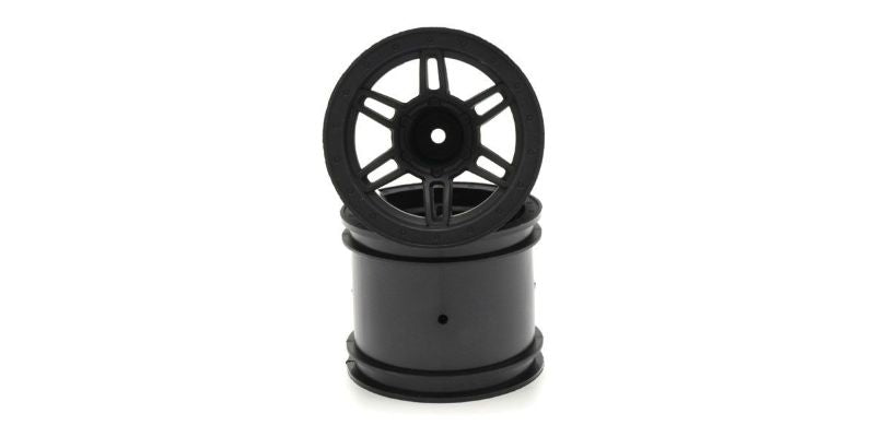 Sleek black Kyosho Rage2.0 rims designed for high-performance RC vehicles, enhancing style, durability, and traction.