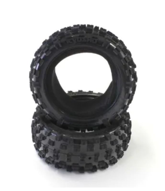 Kyosho 1/8 KC Cross Tyre (2) set for RC vehicles, featuring durable rubber and precision tread for enhanced grip and stability.