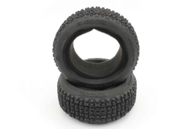 High-quality Kyosho 1/8 K Blox Tyres for RC cars, featuring durable rubber, unique tread for grip, and performance upgrade.