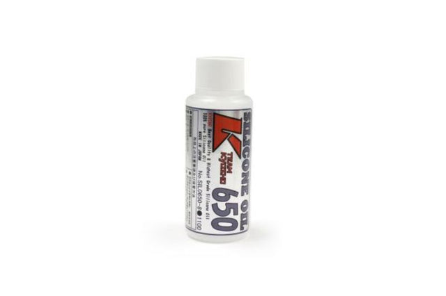 High-quality 80cc silicone oil with 650 viscosity for optimal dampening in RC vehicles, perfect for enthusiasts and racers.