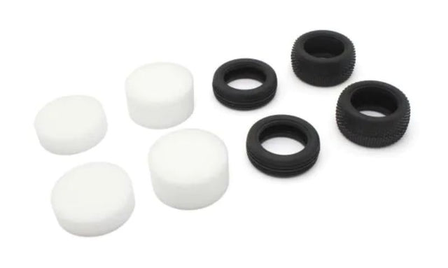 Kyosho SB Tyres (FRx2/RRx2) with inserts, designed for superior grip and performance in RC racing adventures.