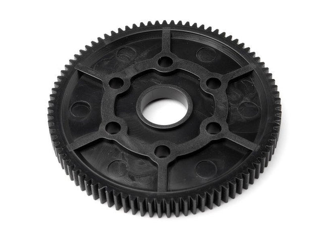High-performance 87-tooth spur gear for RC vehicles, ensuring smooth transitions and durability in racing and off-road use.