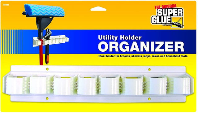 Lightweight utility organizer with 8 compartments for neatly storing crafting adhesives and supplies, ideal for hobbyists.