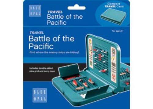 Blue Opal Travel Battle of the Pacific Game featuring double-sided Play Grid, two fleets, and a portable carry case.