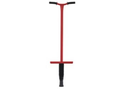 Brightly colored junior pogo stick for kids aged 3-7, featuring durable metal construction and maximum bounce capacity of 30kg.