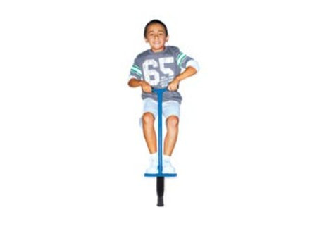 Colorful Junior Jack Hammer pogo stick for kids aged 3-7, built for fun, fitness, and skill development outdoors.