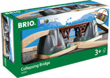 BRIO Bridge - Collapsing Bridge with three pieces, features press-button collapse for imaginative play and problem-solving.