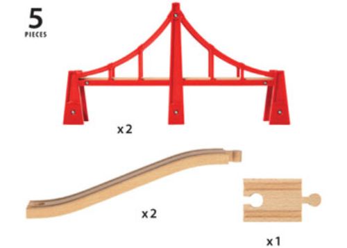 BRIO Bridge - Double Suspension Bridge 5 pcs