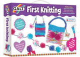 Colorful knitting kit for kids to create bags, purses, and scarves with step-by-step guide. Suitable for ages 6 and up.