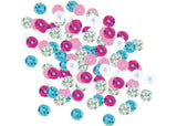 Craft kit with self-adhesive pictures, sequins, and crayon for kids to create magical fairies and unicorns art.