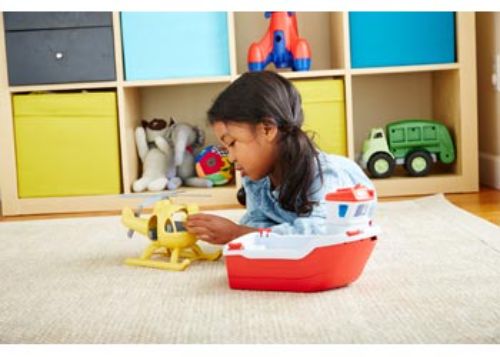 Green Toys - Rescue Boat and Helicopter