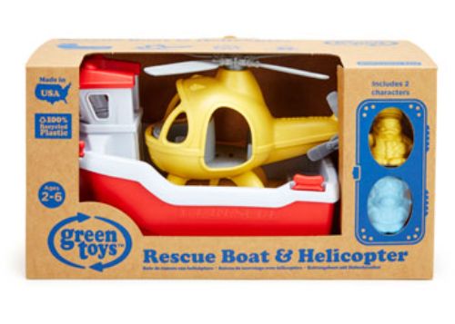 Green Toys - Rescue Boat and Helicopter