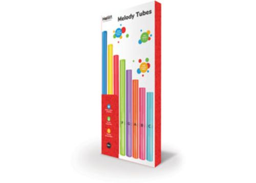 Colorful Halilit Melody Tubes for kids, promoting musical creativity and coordination through delightful sound exploration.