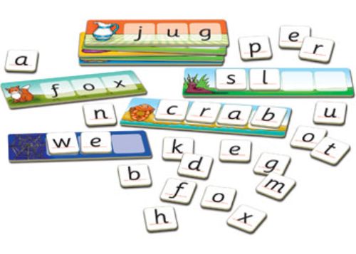 Colorful Orchard Game - Match and Spell promotes early literacy with letter matching and phonetic word building for children aged 4+.