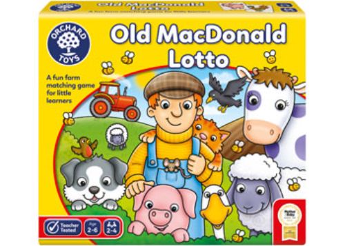 Colorful farm-themed lotto game for kids featuring farm animals, objects, and playing boards for early learning fun.