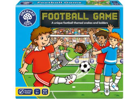 Family-friendly Orchard Game - Football features vibrant boards, spinners, and counters for exciting goal-scoring fun.