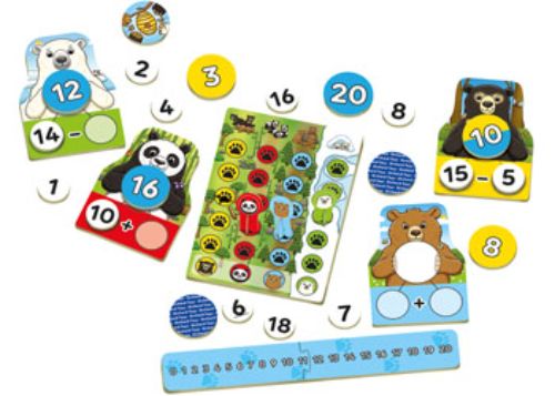 Engaging Orchard Game - Number Bears with adorable characters for teaching counting and number recognition to preschoolers.