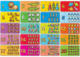 Colorful Orchard Jigsaw - Match and Count 20pc puzzle promotes counting skills for kids with picture and number matching activities.