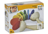 Colorful PlanToys Clatter musical toy creating engaging click-clack sounds, perfect for toddlers' sensory and motor skill development.