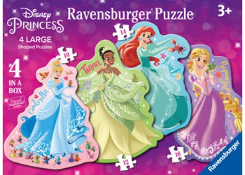 Puzzle - Ravensburger - Disney Princess 4 Shaped Puz in a Box