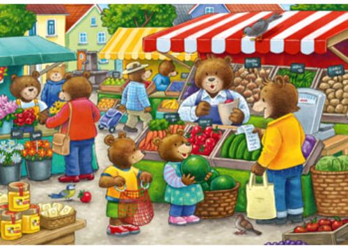 Puzzle - Ravensburger - Lets Go Shopping 2x12pc