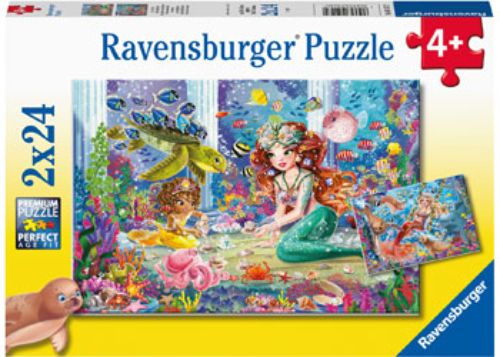 Puzzle - Ravensburger - Mermaid Tea Party Puzzle 2x24pc