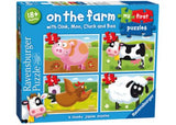 Puzzle - Ravensburger - On the Farm My First Puzzle 2 3 4 5pc