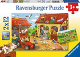 Puzzle - Ravensburger - Working on the Farm Puzzle 2x12pc