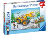 Puzzle - Ravensburger - Diggers at Work Puzzle 2x24pc