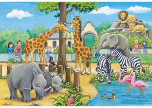 Puzzle - Ravensburger - WEarly Learing Centreome to the Zoo Puzzle 2x24pc