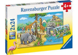 Puzzle - Ravensburger - WEarly Learing Centreome to the Zoo Puzzle 2x24pc