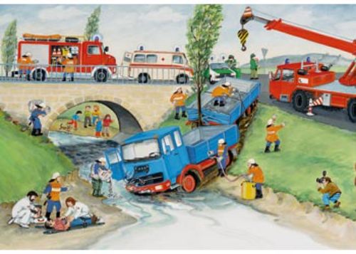 Puzzle - Ravensburger - Busy Fire Brigade Puzzle 2x24pc