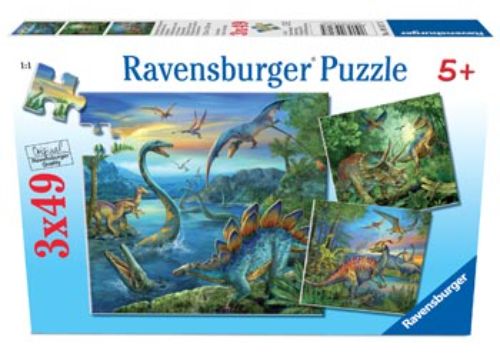 Puzzle - Ravensburger - Dinosaur Fascination Puzzle 3x49pc