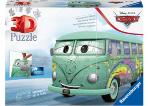 3D puzzle of the Disney VW T1, featuring 162 precision pieces in vibrant Pixar design, ideal for creative family bonding.