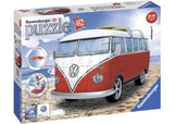 3D model puzzle of the iconic VW Kombi Bus, featuring 162 precision moulded pieces for easy assembly without glue.