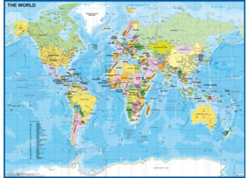 Puzzle - Ravensburger - Map of the World 200pc