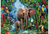 Puzzle - Ravensburger - Elephants at the Oasis Puzzle 150pc