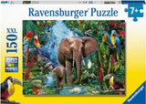 Puzzle - Ravensburger - Elephants at the Oasis Puzzle 150pc