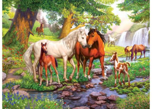 Puzzle - Ravensburger - Horses by the Stream 300pc