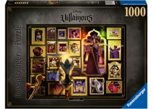 Ravensburger 1000-piece puzzle featuring Disney's Jafar, showcasing vibrant artwork and unique pieces for a thrilling experience.