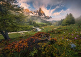 1000-piece Ravensburger puzzle featuring the scenic Claree Valley in the French Alps, perfect for family entertainment.