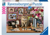 Colorful 1000-piece puzzle featuring adorable kittens, perfect for family fun and home decoration.