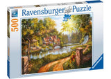 Puzzle - Ravensburger - Cottage by the River Puzzle 500pc