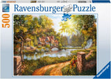 Puzzle - Ravensburger - Cottage by the River Puzzle 500pc