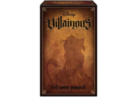 Disney Villainous Evil Comes Prepared game featuring Scar, Yzma, and Ratigan; strategy fun for families and gamers.