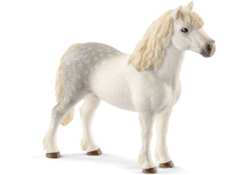 Hand-painted Schleich Welsh Pony Stallion figurine, showcasing detailed features for collectors and imaginative play.