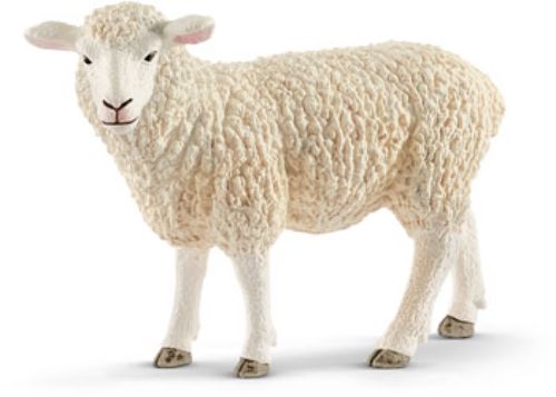 Lifelike Schleich sheep figurine features detailed design, perfect for imaginative play and education about farm animals.