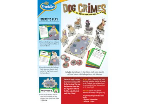 A fun logic game featuring six unique dog tokens and 40 mystery challenges for dog lovers and puzzle enthusiasts.