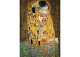 Ravensburger 1000pc puzzle featuring Klimt's iconic artwork, 'The Kiss', designed for art lovers and puzzle enthusiasts.